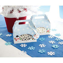 Load image into Gallery viewer, 48 Snowman &amp; Snowflake Winter Christmas Cookie, Candy &amp; Treat Boxes with Handles
