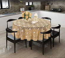 Load image into Gallery viewer, Simhomsen Super Large Beige Embroidered Lace Tablecloth 90 Inch Round
