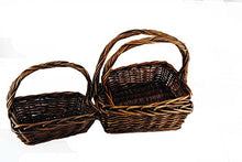 Load image into Gallery viewer, TOPOT set of 3 Dark Brown Receiving basket with Handles
