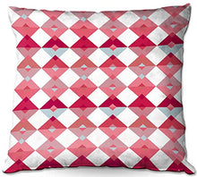 Load image into Gallery viewer, Outdoor Patio Couch Quantity 1 Throw Pillows from DiaNoche Designs by Julia Grifol - Triangles Pale Pink
