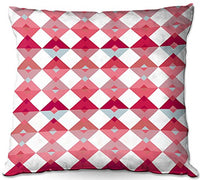 Outdoor Patio Couch Quantity 1 Throw Pillows from DiaNoche Designs by Julia Grifol - Triangles Pale Pink