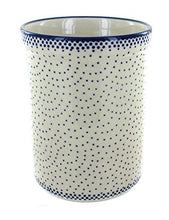 Load image into Gallery viewer, Blue Rose Polish Pottery Small Dots Utensil Jar
