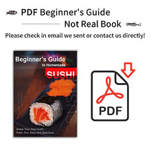 Load image into Gallery viewer, Sushi Making Kit, Bamboo Sushi Mat, Including 2 Sushi Rolling Mats, 5 Pairs of Chopsticks, 1 Paddle, 1 Spreader, 1 Beginner Guide PDF, Roll On, Beginner Sushi Kit

