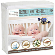 Load image into Gallery viewer, American Pillowcase Waterproof &amp; Bed Bug Proof Crib Mattress Protector
