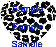 Load image into Gallery viewer, Slaf Ltd. (39&#39;&#39; x 33&#39;&#39;) Vinyl Wall Decal Leopard Skin Heart Shape/Animal Skin Print Art Decor Sticker/Home DIY Removable Mural + Free Random Decal Gift!

