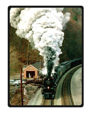Load image into Gallery viewer, Train steam engine Fleece Throw Blanket - Blanket 58&quot; x 80&quot; (Large)

