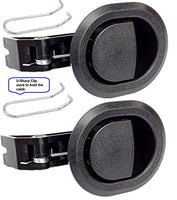 2 X Recliner Replacement Parts @ Small Oval Black Plastic Pull Recliner Handle, Flapper Style, Handle