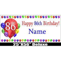 86TH Birthday Balloon Blast Deluxe Customizable Banner by Partypro