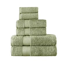 Load image into Gallery viewer, Towels Beyond - Luxury Towel Set for Bathroom, 100% Turkish Cotton, Quick Dry, Soft and Absorbent Bath Towels, Hand Towels, and Washcloths, Madison Collection - 6-Piece Set (Sage Green)
