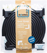 Load image into Gallery viewer, Roving Cove Corner Edge Protector for Baby Proofing (Large 18ft Edge + 8 Corners), Hefty-Fit Heavy-Duty, Soft NBR Rubber Foam, Furniture and Fireplace Safety Corner Edge Bumper Guard, 3M Adhesive, Ony
