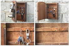 Load image into Gallery viewer, Home-organizer Tech Decorative Wooden Wall Mount Key Box Key Cabinet with 6 Hooks - Wall Decor Key Hooks Key Organizer for Wall (Type B)
