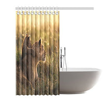 Load image into Gallery viewer, CTIGERS Shower Curtain for Kids Cool Elephant Lion Mom and Lion Kids Polyester Fabric Bathroom Decoration 72 x 72 Inch
