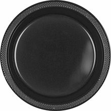 Load image into Gallery viewer, amscan Black 10&quot; Plastic Dinner Plates (20 Pack)
