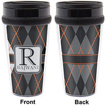 Load image into Gallery viewer, Modern Chic Argyle Acrylic Travel Mug without Handle (Personalized)
