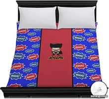 Load image into Gallery viewer, RNK Shops Superhero Duvet Cover - Full/Queen (Personalized)
