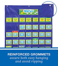 Load image into Gallery viewer, Carson Dellosa Deluxe Calendar Pocket ChartChildrens Monthly Wall Chart for Classroom Learning with Day, Week, Holiday Cards and Storage Pouches (25&quot; x 35&quot;)
