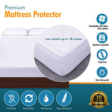 Load image into Gallery viewer, PlushDeluxe Twin Premium 100% Waterproof Mattress Protector Hypoallergenic, Vinyl Free, Breathable Soft Cotton Terry Surface - 10 Year Warranty from
