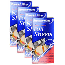Load image into Gallery viewer, Reynolds Wrappers 25 Pre-Cut Pop Up Foil Sheets (4 Pack)
