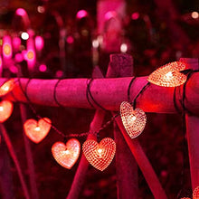 Load image into Gallery viewer, Solar Heart-Shaped Lights,WONFAST Waterproof 20ft 30LED Ambiance Lighting Solar Powered Fairy String Lights for Indoor Outdoor Garden Home Wedding Party Valentines Day Christmas Decoration (Red)
