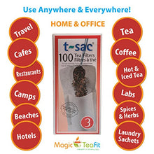 Load image into Gallery viewer, Modern Tea Filter Bags, Disposable Tea Infuser, Size 3, Set of 300 Filters - 3 Boxes - Heat Sealable, Natural, Easy to Use Anywhere, No Cleanup  Perfect for Teas, Coffee &amp; Herbs - from Magic Teafit
