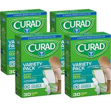 Load image into Gallery viewer, Curad Variety Pack, Sterile Assorted Adhesive Bandages 30 ea Pack of 4

