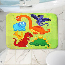 Load image into Gallery viewer, DiaNoche Designs Memory Foam Bath or Kitchen Mats by nJoy Art - Dinosaur Jumble, Large 36 x 24 in
