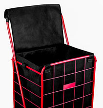 Load image into Gallery viewer, Shopping Cart Liner - 18&quot; X 15&quot; X 24&quot; - Square Bottom Fits Snugly Into a Standard Shopping Cart. Cover and Adjustable Straps for Easy and Secure Attachment. Made from Waterproof Material, Black
