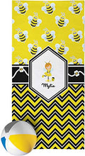 Load image into Gallery viewer, RNK Shops Buzzing Bee Beach Towel (Personalized)
