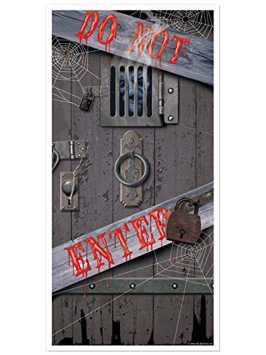 Haunted Halloween Door Cover Party Accessory (1 count) (1/Pkg) Pkg/6