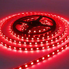 Load image into Gallery viewer, EverBright Red Led Strip Lights, 5M /16.4Ft 5050 SMD 300 LED Waterproof Flexible Led Light Strip PCB Black For Undercar Lighting Kits House Bedroom Kitchen TV Party light decoration With Power Adapter
