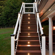 Load image into Gallery viewer, DEKOR LED Recessed Stair Lights Step Lighting for Indoor Outdoor Use (Antique Metal Black, Outdoor Light Kit)
