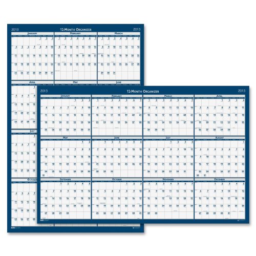 HOD3961 - House Of Doolittle Poster Style Reversible/Erasable Yearly Wall Calendar
