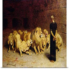 Load image into Gallery viewer, GREATBIGCANVAS Entitled Daniel in The Lions&#39; Den, 1872 Poster Print, 60&quot; x 37&quot;, Multicolor
