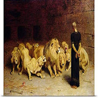 GREATBIGCANVAS Entitled Daniel in The Lions' Den, 1872 Poster Print, 60