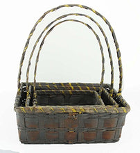 Load image into Gallery viewer, TOPOT 10SET Woodchip/Bamboo Basket with Handles wholesale lot
