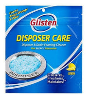 Summit Brands Glisten DP06N-PB Disposer Care Foaming Garbage Disposer Cleaner- Eight Pack (8 Uses)-Powerful Disposal Cleanser for Complete Cleaning of Entire Disposer - Lemon Scented,8-Packets (Lemon