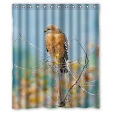 Load image into Gallery viewer, FUNNY KIDS&#39; HOME Fashion Design Waterproof Polyester Fabric Bathroom Shower Curtain Standard Size 60(w) x72(h) with Shower Rings - Bird Predator Hawk Twigs
