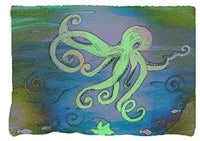 Blue Green Octopus Beach Towel From My Art