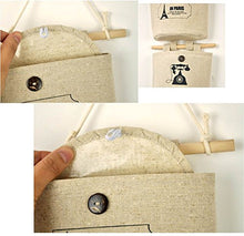 Load image into Gallery viewer, Black Temptation [Key Pattern] Set of 2 Practical Wall Door Hanger Storage Bags Cotton Organizer
