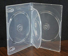 Load image into Gallery viewer, MegaDisc New 2 Pack Crystal Clear Standard 4 DVD Case Box 14mm Four Discs Holder W Flap
