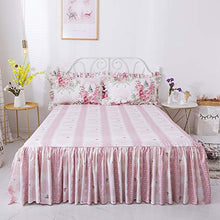 Load image into Gallery viewer, FADFAY Shabby Floral Bedding Girls Duvet Cover Set for Twin Size Bed Cover Pink Rose Bed Set Flower Princess &amp; Chic Dust Ruffle Premium 100% Cotton Floral Bed Skirt 4 Pieces, No Comforter
