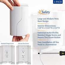Load image into Gallery viewer, Safety Innovations Twin Door Babyproof Outlet Cover Box for Babyproofing Outlets - More Interior Space for Extra Large Electrical Plugs and Adapters - Easy to Install - Easy to Use, (1-Pack)
