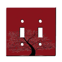 Math Formuila Tree - Decor Double Switch Plate Cover Metal