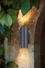 Load image into Gallery viewer, Eglo Lighting Eglo USA 84003A Transitional Two Light Outdoor Wall Mount from Riga Collection in Bronze/Dark Finish, 4.25 inches, Anthracite

