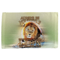 Always Be Yourself Unless Lion All Over Hand Towel Multi Standard One Size
