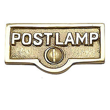 Load image into Gallery viewer, 25 Switch Plate Tags POST LAMP Name Signs Labels Brass | Renovator&#39;s Supply
