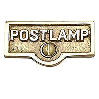 25 Switch Plate Tags POST LAMP Name Signs Labels Brass | Renovator's Supply