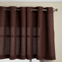 LORRAINE HOME FASHIONS, Chocolate Jackson 58 x 36-inch Tier Curtain Pair, 58