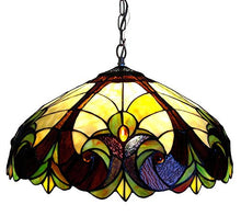 Load image into Gallery viewer, Chloe Lighting CH18780VI18-DH2 Tiffany-Style Victorian 2-Light Ceiling Pendant Fixture with 18&quot; Shade
