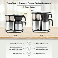 Load image into Gallery viewer, Bonavita 5 Cup Drip Coffee Maker Machine, One-Touch Pour Over Brewing w/ Double Wall Thermal Carafe, SCA Certified, 1100 Watt, BPA Free, Dishwasher Safe, Stainless Steel, BV1500TS

